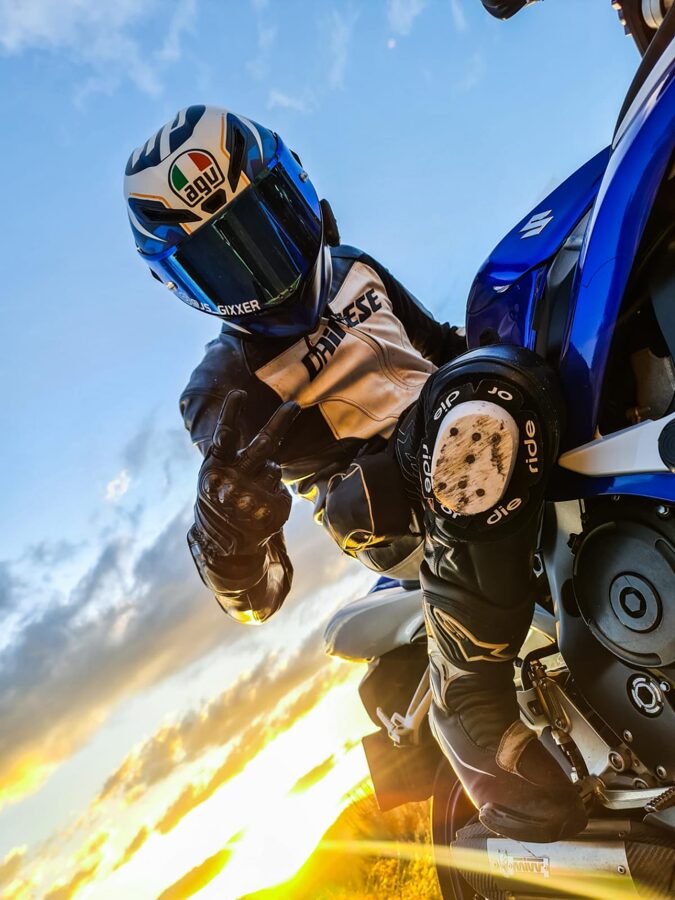 ▶️ Deslizaderas para moto color azul oscuro